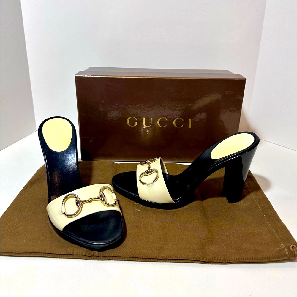 Gucci heeled sandals- never worn!!